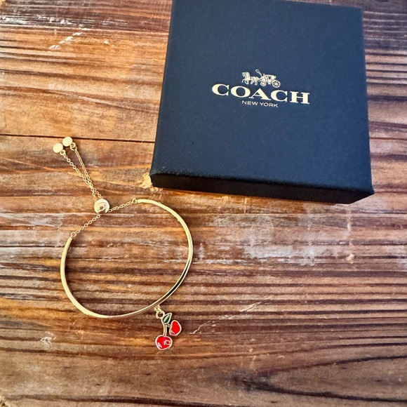 COACH slider cherry bangle bracelet New - Picture 6 of 14